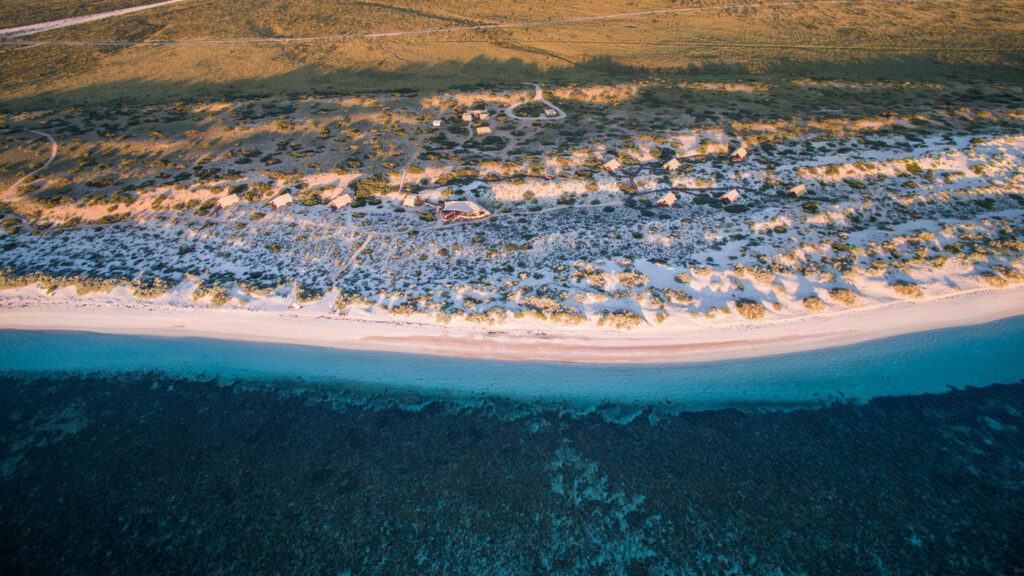 Aerial view of Western Australia coastline